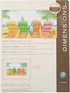 Dimensions Colored Beach Chairs Counted Cross Stitch Kit, 14 Count Light Blue Aida, 7'' x 14''...