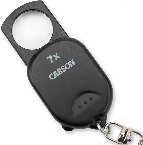 Carson Clip and View Pop-Up Retractable 7X Aspheric Keychain Magnifier (GN-70)...