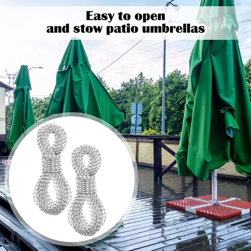 2 Pcs Outdoor Patio Umbrella Cord Line Nylon Rope 40 ft Patio Umbrella Replacement Parts Patio Umbrella String Replacement for Outdoor Patio Umbre...