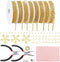 Fesorsi Gold Necklace Chain for Jewelry Making, 65ft 8 Style Jewelry Bracelet Chain Roll Rolled Steel DIY Bulk Link Plated Permanent for Earring A...