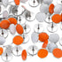 200 Pack White and Orange Reflective Tacks Trail Marking Tacks Glow Tacks Reflective Trail Markers Hunting Reflector Tacks Mark Trail Reflective T...