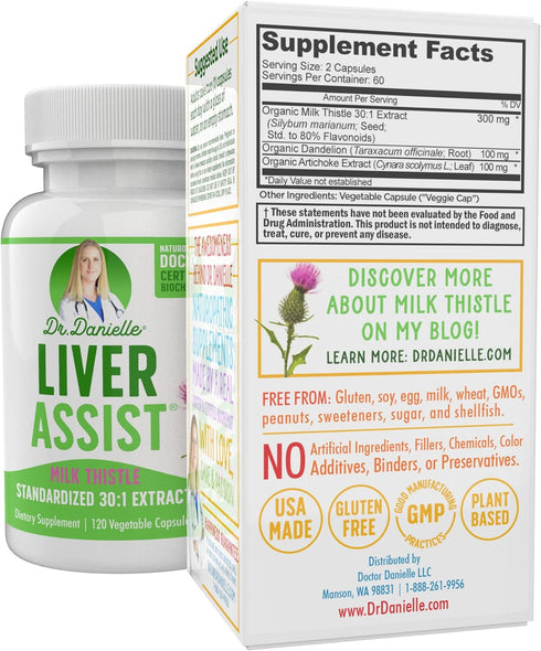 Best Liver Supplements with Milk Thistle - Organic Liver Cleanse Detox & Cleanse - Liver Support for Men and Women - Liver Detox Cleanse Repair - ...