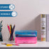 Sooez 3 Pack Large Capacity Hard Pencil Case, Plastic Crayon Pencil Boxes Bulk with Snap-tight Lid, Clear Storage Box Craft Pen Art Marker Organiz...