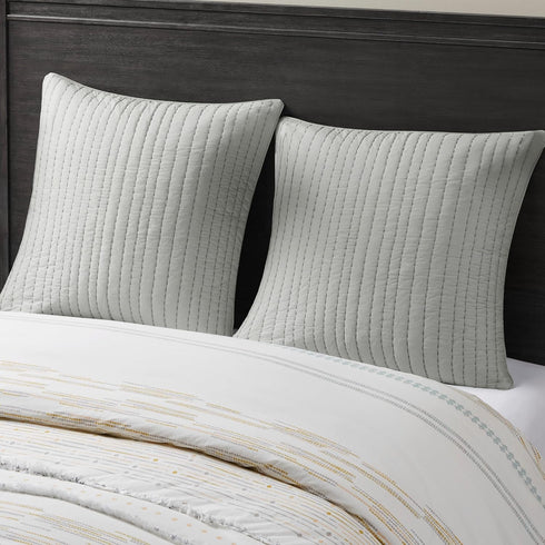 INK+IVY Pillow Euro Sham, 26"x26", Quilted Grey...