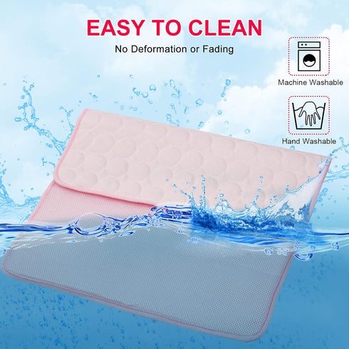Pet Dog Cooling Bed Mats,Self Cooling Pet Dog Cool Mat Pads for Dogs Cats Indoor and Outdoor (X-Large(28x40 inch), Pink)...
