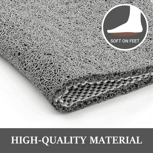 LuxStep Shower Mat Bathtub Mat,24x16 inch, Non-Slip Bath Mat with Drain, Quick Drying PVC Loofah Bathmat for Tub,Shower,Bathroom (Phthalate Free,G...
