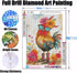 Ekuxom Chicken Diamond Art Kits for Adults, 5D Chicken Diamond Painting Kits for Adults, Round Full Drill Diamond Art Kits for Adults Chickens for...