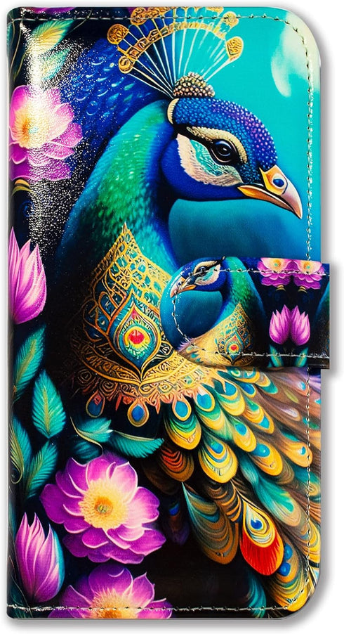 Bcov Galaxy S20 Case,Colorful Peacock Mandala Flowers Leather Flip Phone Case Wallet Cover with Card Slot Holder Kickstand for Samsung Galaxy S20...