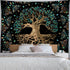 XGXL Life Tree Tapestry Wall Hanging - Bohemian Hippie Wishing Tree Tapestries Psychedelic Wall Carpet Mystic Aesthetic Wall Tapestry for Living R...