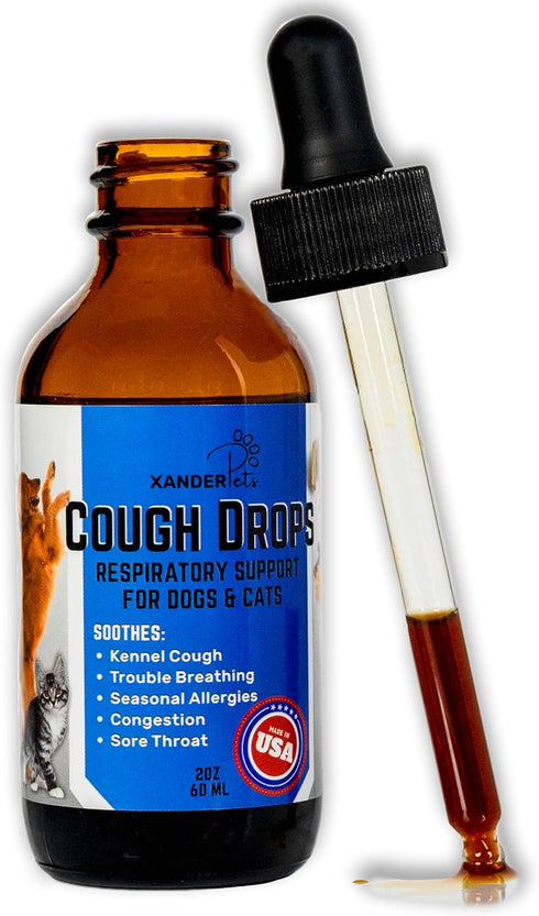 Dog Cough Treatment - Kennel Cough Treatment - Dog Allergy Relief - Itch Relief - Wet & Dry Cough Suppressant - for Dogs & Cats - XanderPets USA 1...