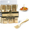 Posh Setting - Plastic Mini Gold Forks, Gold Mini Forks, Gold Plastic Mini Dessert Forks, Disposable Tiny Gold Forks, 4 inch Gold Plastic Forks, T...