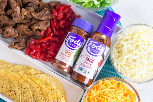 Fody Foods Vegan Taco Sauce Marinade, Avocado Oil & Red Sauce, Low Fodmap Certified, Sensitive Recipe, No MSG, Gut & IBS & Keto Friendly, 8.5 Ounc...