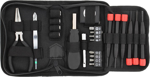 ABN 25-Piece Tri-Fold Mini Tool Set for Dorm, Travel, Office, Home Tool Kit with Case - Basic Tool Set for Home Repairs...