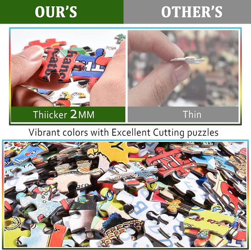 Jigsaw Puzzles 500 Pieces for Kids Adults - Vibrant Colors with Excellent Cutting Puzzles - Fits Family Challenge Puzzle Game Fun Indoor Activity ...