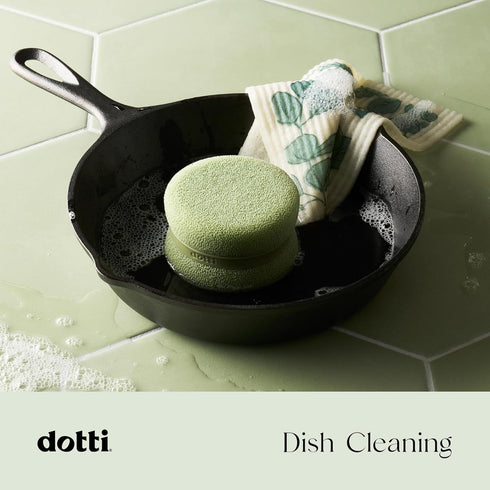 Dotti Super Scrubber Silicone Sponge - Odor-Free, Non-Scratch, Fast-Drying, and Dishwasher-Safe Dish Scrubber - Also for Showers, Tile, and Counte...