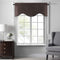 Elrene Home Fashions Colette Faux-Silk Scalloped Window Valance, 50 in x 21 in (Scalloped Valance), Chocolate...