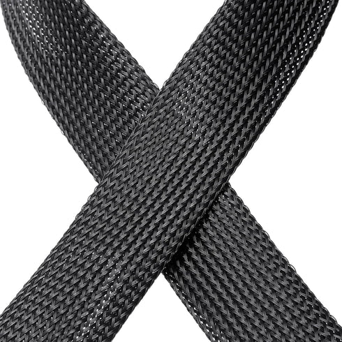 uxcell 25 Ft - 1.25 Inch Expandable Braided Cable Sleeve, PET Cable Management Wire Sleeving Cord Protector, Wire Wrap Loom Tube for TV Computer A...