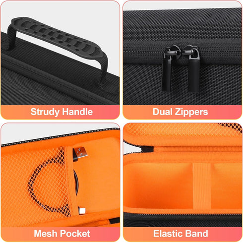 BOVKE Carrying Case for Bushnell Wingman View Golf GPS Speaker, Wingman View Travel Bag with Shoulder Strap and Extra Mesh Pocket for Charging Cor...