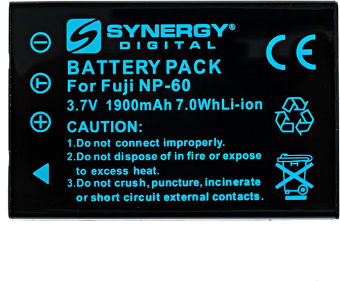 Synergy Digital Camera Batteries, Compatible with Creative NP-60 Digital Camera, (Li-ion, 3.7V, 1050mAh), Replacement for Casio NP-30 Battery, Com...