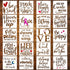 20 Piece Inspirational Word Stencil Set, Stencils for Painting on Wood, Canvas - Quotes Include Dream, Faith Hope Love - Stencils for Crafts Reusa...