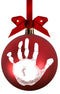 Pearhead Red Handprint Ball Ornament, DIY Baby Hand or Footprint Holiday Keepsake, Baby's First Christmas...