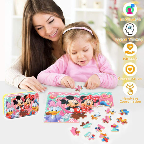 LELEMON Puzzles for Kids Ages 4-8,60 Piece Puzzles for Kids Ages 4-6,Children Jigsaw Puzzles Kids Puzzles in a Metal Box,Educational Learning Puzz...