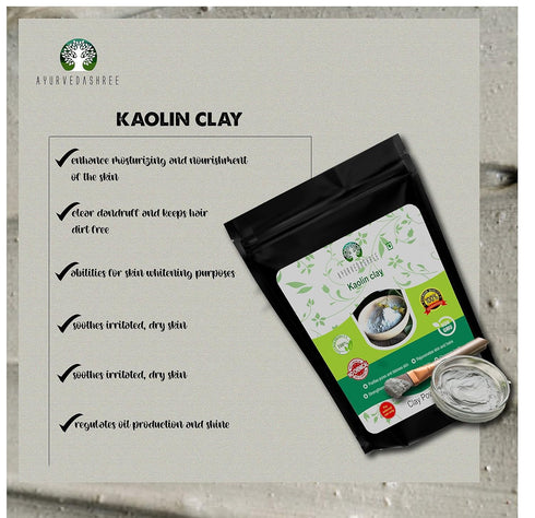 Kaolin Clay 50 Gm | Gentle Clay for Face Pack | Skin Care | Cleans Skin Pore | Exfoliates & Detoxifies Skin | Removes Excess Sebum from Skin | Per...