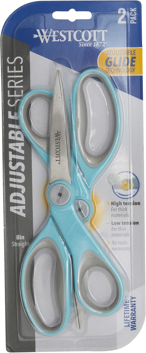 Westcott 8" Straight Stainless Steel Glide Scissors, 2 Pk (17906)...