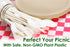 Non-GMO Plant-Based Plastic Cutlery Combo Pack. 25 Place Settings (Fork, Knife, Spoon) of Certified Compostable, Disposable, Eco-Friendly Silverwa...