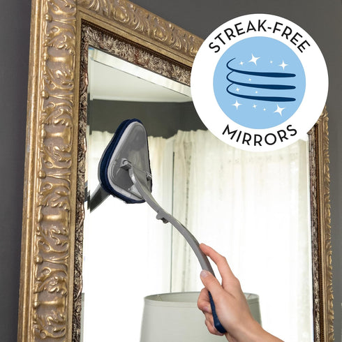 S&T INC. Glass Cleaner, Collapsible Window Cleaner for Home, Car, and Windshield 3 Microfiber Pads, Grey and Blue...