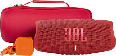 Khanka Hard Travel Case Replacement for JBL Charge 4 / JBL Charge 5 Portable Waterproof Bluetooth Speaker(Red)...