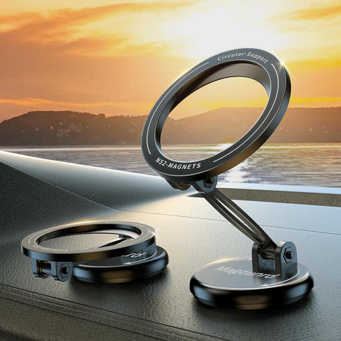 for MagSafe Car Holder, 17 Ultra-Strong Magnets, 360° Rotating Magnetic Phone Holder for Dashboard, Compatible for iPhone 15/14/13 Pro Max/Plus/Mi...