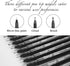 Bianyo Black Art Pen Set - 12 Assorted Sizes Fine Line Drawing, Upgraded Pigment Ink, Water-Resistant Archival Pens for Artists, Crafters, and Jou...