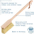 Redecker Wheel Brush, Extra-Long Handle, Beechwood and Durable Tampico Fiber, 17-3/4 inches, Made in Germany...