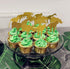 JeVenis 30 Pcs Gold Glitter Jungle Safari Animal Cupcake Toppers Jungle Animals Cake Decorations for Jungle safari Animals Party Baby Showers Birt...