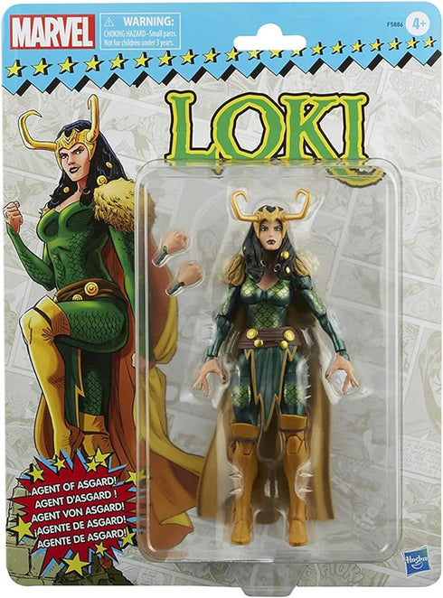 Marvel Legends Series Loki Agent of Asgard 6-inch Retro Packaging Action Figure Toy, 2 Accessories...