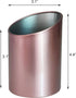 Metal Mesh Diagonal Pen Pencil Brush Cup Holder Stand for Office Desk, Rose Gold, Pink...