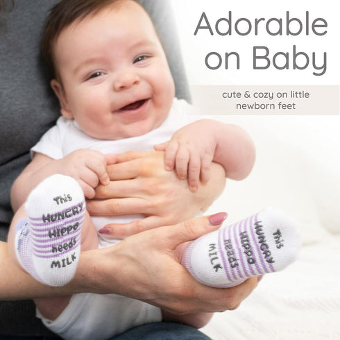 ZIRI & ZANE Baby Sock Gift Set - 7 Unique Pairs, Cute & Funny Unisex Newborn Gifts for Baby Showers & Registries...