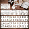 10 Pieces Old English Stencil Template 1 and 2 Inch Reusable Gothic Letter Stencils, Plastic Numbers Stencils, Gothic Font Stencils for Notebook J...