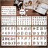 10 Pieces Old English Stencil Template 1 and 2 Inch Reusable Gothic Letter Stencils, Plastic Numbers Stencils, Gothic Font Stencils for Notebook J...