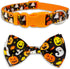 Halloween Dog Collar with Bow tie, Ghost and Pumpkin Holiday Pet Collar for Small Medium Large Dog Puppies...