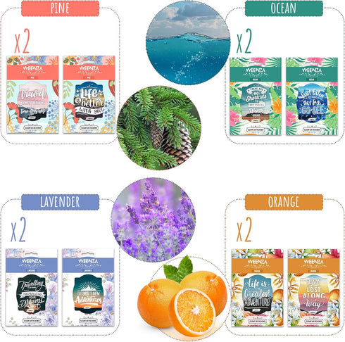 Air Freshener | Long Lasting Car Mirror Hanging Air Fragrance | Motivational Quotes | Pleasant Smelling Scent | Luxury Vehicle Air Freshener for M...
