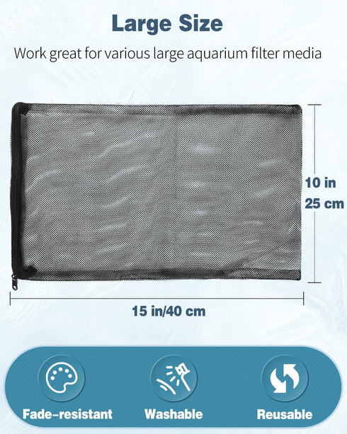 Pawfly 8 Pack Aquarium Filter Media Bags, Fine Mesh Filter Bag with Plastic Zipper Aquarium Media Bag for Activated Carbon, Bio Filter Balls and F...