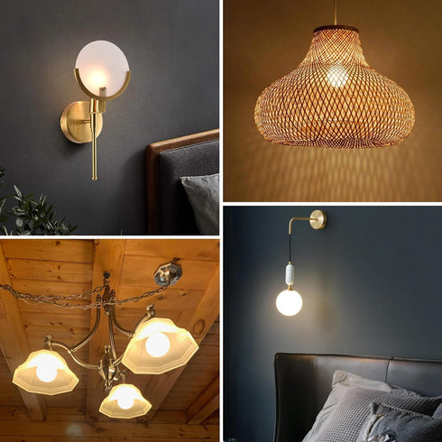 Vanity Light Bulbs for Bathroom?Dimmable G25/G80 Globe Light Bulbs E26 4W(40W Equivalent)?AC120V Warm White 2700K 350LM,Round Light Bulbs for Make...