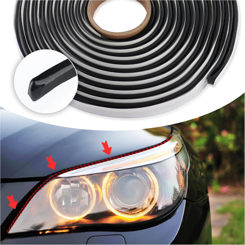 13FT Car Headlight Sealant Butyl Tape,Butyl Rubber Sealant Blocks Dust Water Noise,Universal Butyl Sealant Tape Car Accessories for Car Headlights...