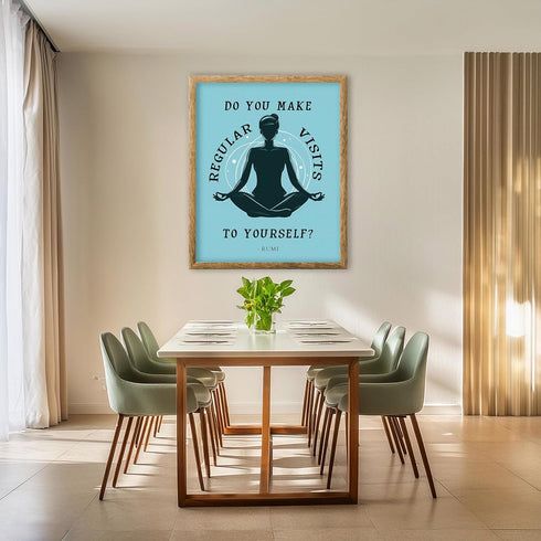Posterizer 1 pcs-spiritual Meditation Rumi yoga pose art-Quotes and Poems Gift For Buddhism Meditation philosophy Fans Decor for Home & Office- un...