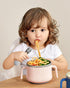 4 pcs Toddler Utensils, Stainless Steel Toddler Silverware Set with Round Handle, Baby Forks for Self Feeding, 2 Toddler Forks and 2 Toddler Spoon...