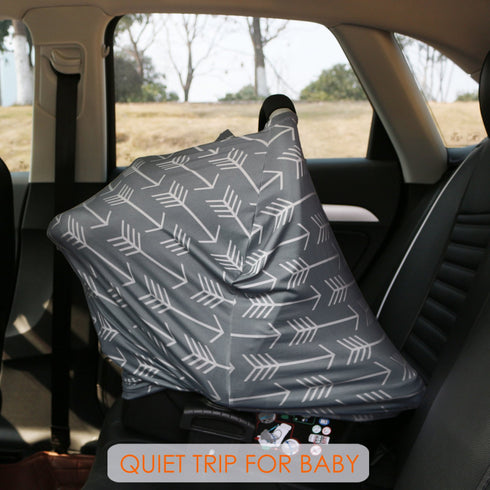 Car Seat Canopy Breastfeeding Cover - Multi Use Baby Stroller and Carseat Cover, Breastfeeding Covers, Boys and Girls Shower Gifts (Classical Arro...