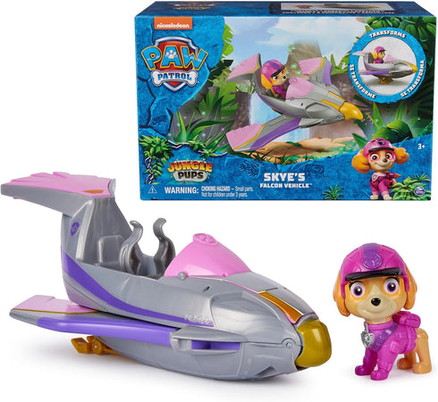 Paw Patrol Jungle Pups, Skye Falcon Vehicle, Toy Jet with Collectible Action Figure, Kids Toys for Boys & Girls Ages 3 and Up...