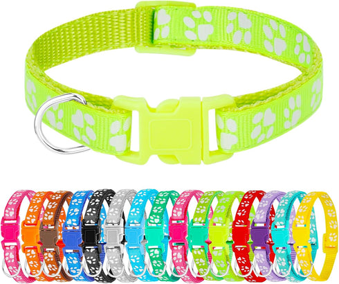 Puppy Collars-16 Pack Puppy Collars for Litter, Adjustable Puppy ID Collars Soft Nylon Whelping Collars for Newborn Litter Puppy Pets...